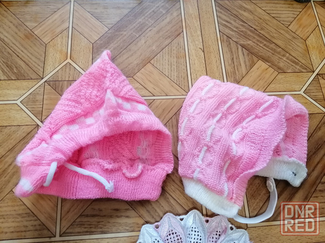 Продам шапочки шапки для новорожденной девочки Донецк - изображение 3