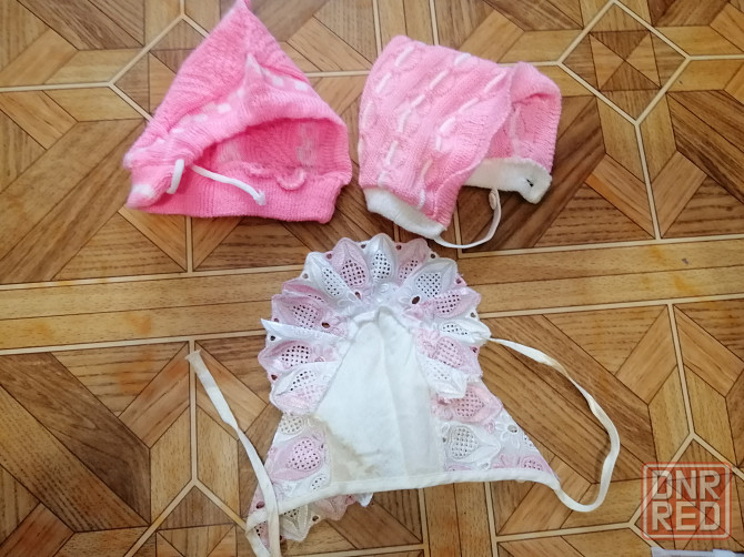 Продам шапочки шапки для новорожденной девочки Донецк - изображение 2