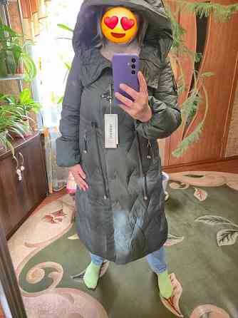 Куртка женская зимняя в сером и чёрном цветах Донецк