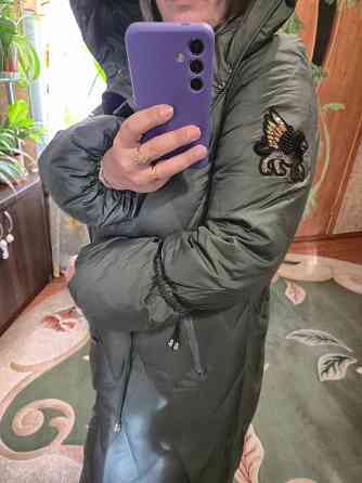 Куртка женская зимняя в сером и чёрном цветах Донецк