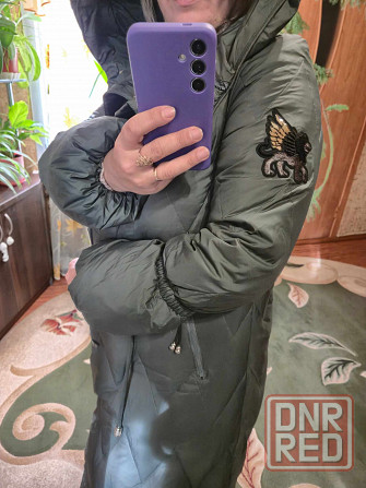 Куртка женская зимняя в сером и чёрном цветах Донецк - изображение 4