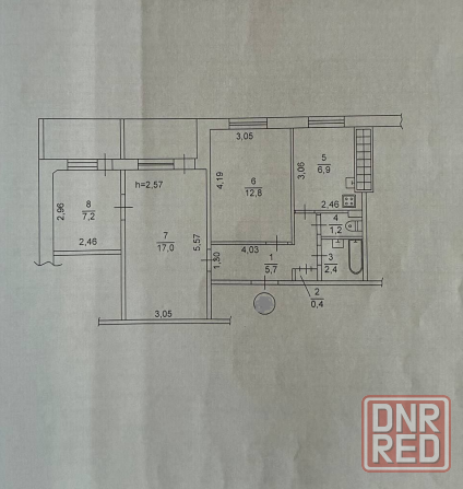 Продам 3к. кв. + гараж мкр-н Солнечный Донецк - изображение 11