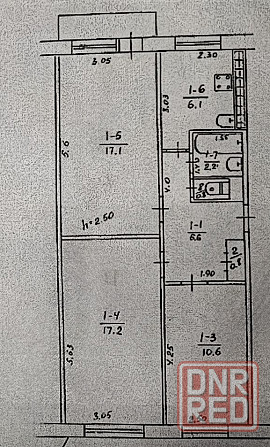 Продается трёхкомнатная квартира Мариуполь - изображение 1