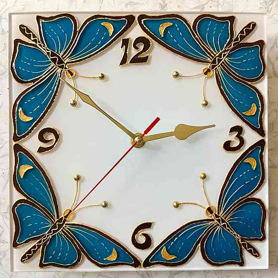 Настенные часы "Бабочки", 23*23 см. Донецк