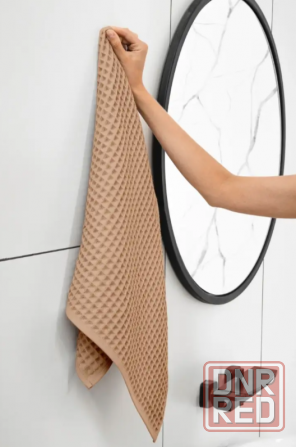 Полотенце банное вафельное бежевое, размер 1,45см*0,85см (новое) Донецк - изображение 2