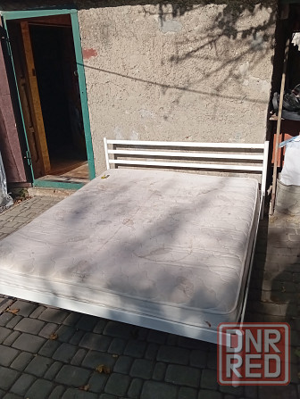 Кровать металлическая двуспальная с матрасом Донецк - изображение 1