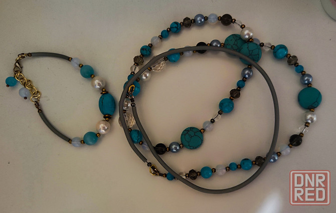 Бусы и браслет из бирюзы Донецк - изображение 2