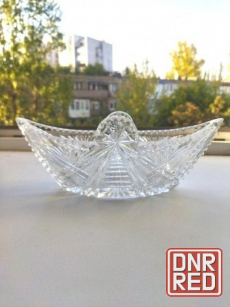 Хрустальная салатница (конфетница) ссср ладья Донецк - изображение 1