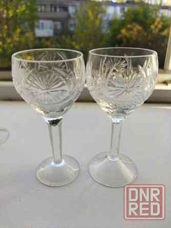 Набор хрустальных рюмочек на ножке ссср Донецк