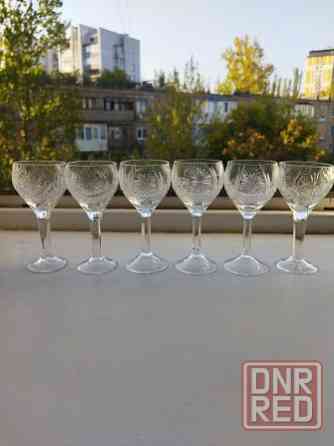 Набор хрустальных рюмочек на ножке ссср Донецк