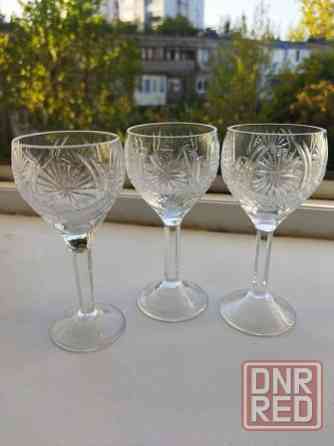 Набор хрустальных рюмочек на ножке ссср Донецк