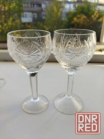 Набор хрустальных рюмочек на ножке ссср Донецк - изображение 2