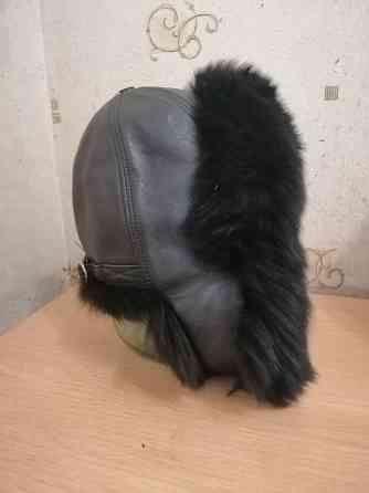 Продам шапку зимнюю кожа мех песец натуральный Донецк
