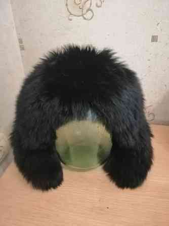 Продам шапку зимнюю кожа мех песец натуральный Донецк