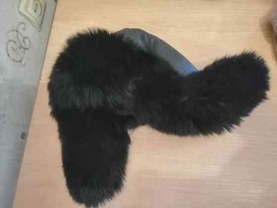 Продам шапку зимнюю кожа мех песец натуральный Донецк