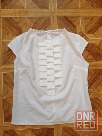 Продам блузу блузку белую р. 46 Донецк - изображение 3