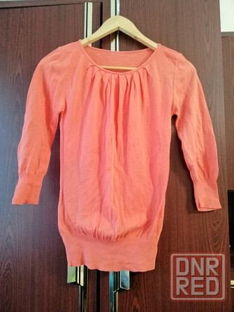 Продам свитер джемпер блузон кораллового цвета р. 42 Донецк - изображение 1