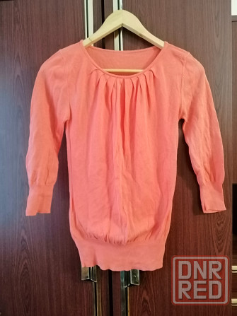 Продам свитер джемпер блузон кораллового цвета р. 42 Донецк - изображение 2