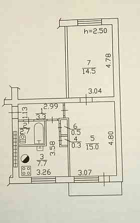 Продаётся 2 к.кв. м-н Азотный. Донецк