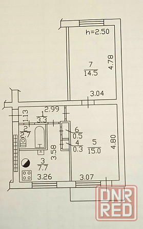 Продаётся 2 к.кв. м-н Азотный. Донецк - изображение 3