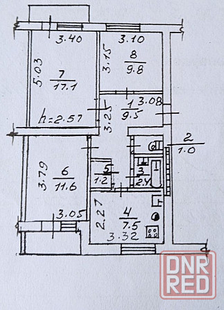 Продаётся 3 к.кв. м-н Азотный. Донецк - изображение 7