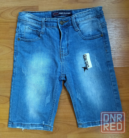 Джинсовые шорты (рост 134-140 см) Донецк - изображение 1