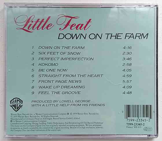 Little Feat (1979) Down On The Farm: CD, Germany (аудио компакт диск) Макеевка