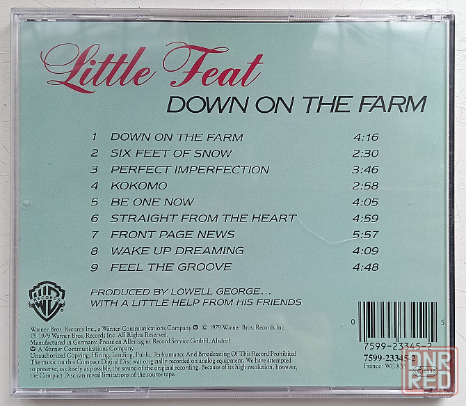 Little Feat (1979) Down On The Farm: CD, Germany (аудио компакт диск) Макеевка - изображение 2