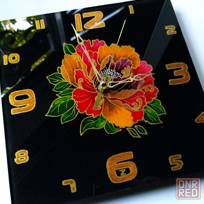 Часы "Ты мой цветочек Black", 25 на 25 см. Новые, в упаковке. Донецк - изображение 2