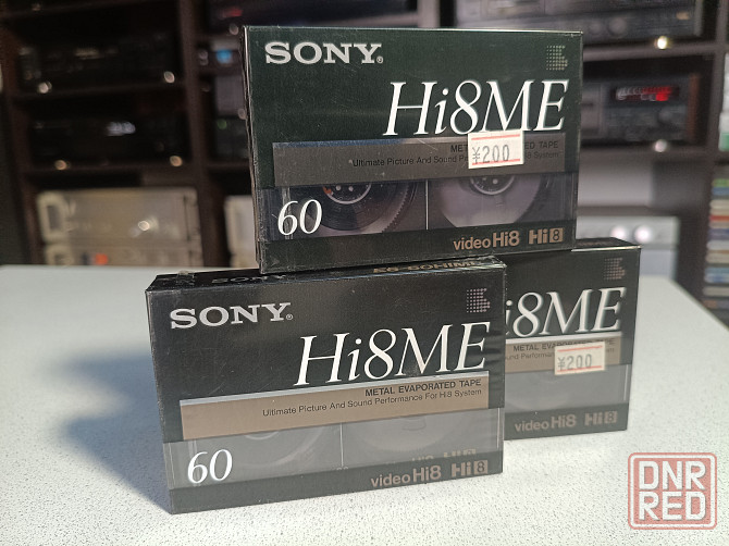 Видеокассеты 8mm SONY Hi8ME-60 "Metal Evaporated Tape" и Sony HG- 120 Донецк - изображение 1