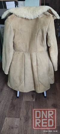 Белый овчинный кужух военного стиля, р. 48-50 Донецк - изображение 2