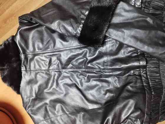 Натуральная кожаная куртка с мехом норки Донецк