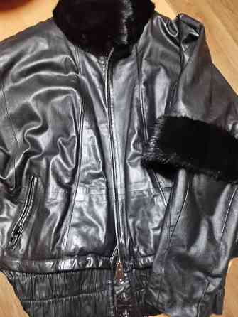 Натуральная кожаная куртка с мехом норки Донецк
