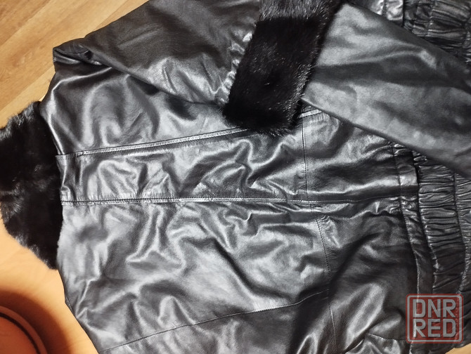 Натуральная кожаная куртка с мехом норки Донецк - изображение 5