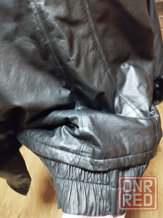 Натуральная кожаная куртка с мехом норки Донецк - изображение 6