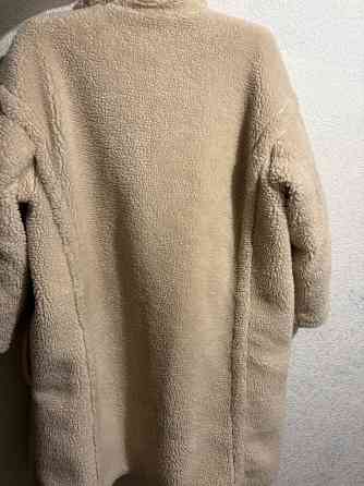 Шуба цвет хаки с леопардовым узором Мариуполь