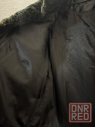 Шуба цвет хаки с леопардовым узором Мариуполь - изображение 2