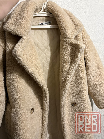 Шуба цвет хаки с леопардовым узором Мариуполь - изображение 4