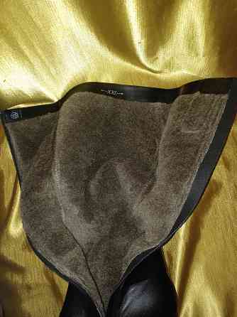 Эксклюзив. Зимние кожаные сапоги, р.41, широкое голенище 47 см.. Донецк