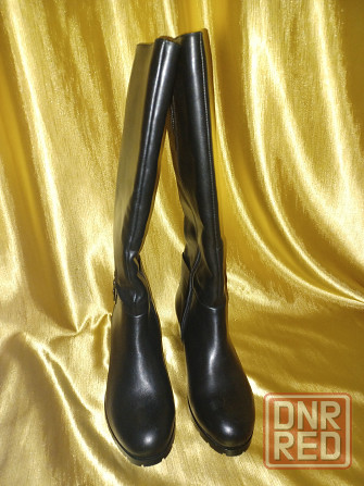 Эксклюзив. Зимние кожаные сапоги, р.41, широкое голенище 47 см.. Донецк - изображение 2
