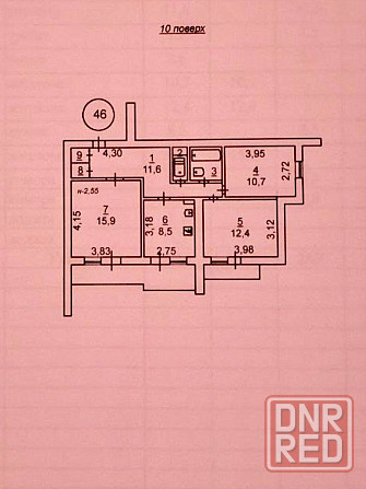 Продаётся 3 к квартира на Левом берегу, Комсомольский бульвар. Мариуполь - изображение 9
