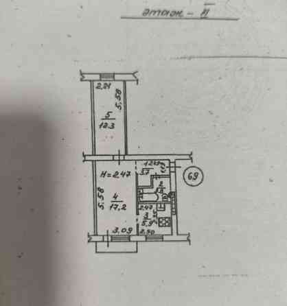 Двухкомнатная квартира на Ильча Донецк