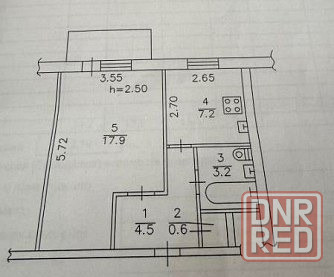 Продам 1к.кв. Кировский р-н. мкр. Текстильщик. Ориентир гимназия 92. ул.Пинтера. Донецк - изображение 5