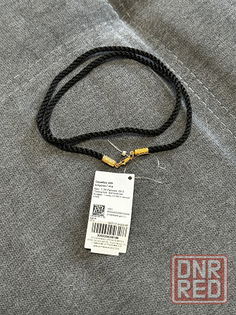 Позалоченый шнурок 4мм на 65 см 925 проба Донецк - изображение 1