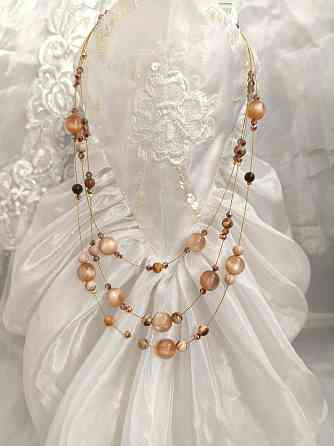 Бусы из бусин Кошачий глаз и Яшма Донецк