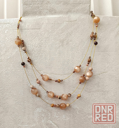 Бусы из бусин Кошачий глаз и Яшма Донецк - изображение 1