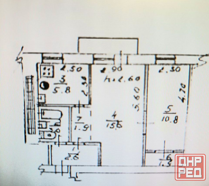 Снижена цена .Продам 2 комнатную кварттиру под ремонт пл. Свободы Донецк - изображение 7