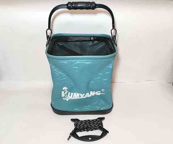 Складное ведро с сеткой для рыбалки 24х24х23,5 см (13 л) Донецк