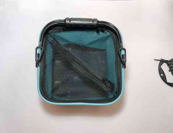 Складное ведро с сеткой для рыбалки 24х24х23,5 см (13 л) Донецк