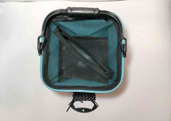 Складное ведро с сеткой для рыбалки 24х24х23,5 см (13 л) Донецк